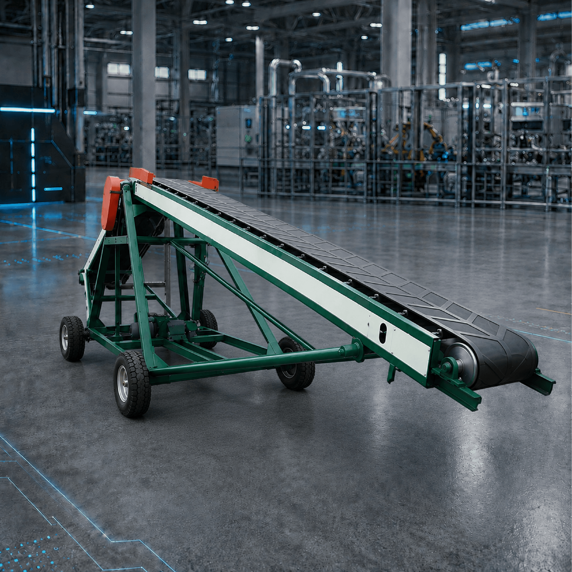 Butterfly truck loading conveyor